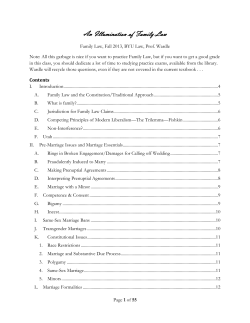 An Illumination of Family Law