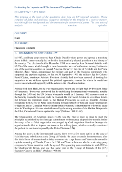 Evaluating the Impacts and Effectiveness of Targeted Sanctions