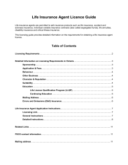 Life Insurance Agent Licence Guide