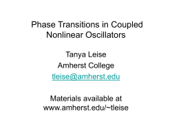 Phase Transitions in Coupled Nonlinear Oscillators