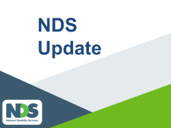 NDIS Update April 16th 2015, Sarah Fordyce