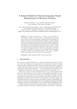 A Formal Model for Natural-Language Timed Requirements of