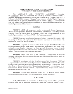 Assignment and Assumption Agreement with Respect to Interim