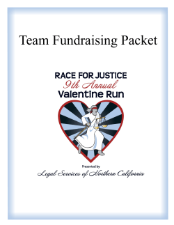 Team Fundraising Packet