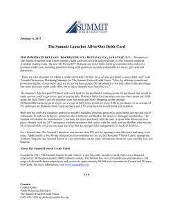 The Summit Launches All-in-One Debit Card