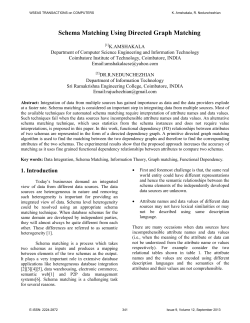 Schema Matching Using Directed Graph Matching