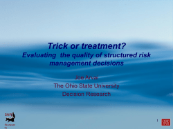 A structured decision approach for assessing the value of ecological