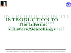 Introduction to Web - Garnett Technologies Inc