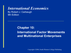 Carbaugh, International Economics 9e, Chapter 10