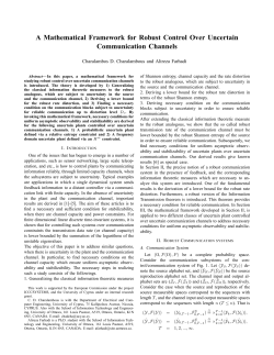 A Mathematical Framework for Robust Control Over Uncertain