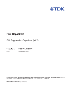 Film Capacitors EMI Suppression Capacitors (MKP)