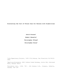 Discounting the Cost of Future Care for Persons with