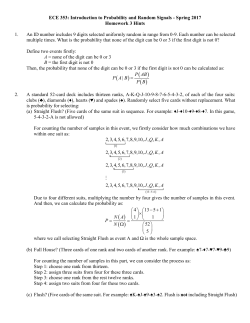 ECE 353: Introduction to Probability and Random Signals