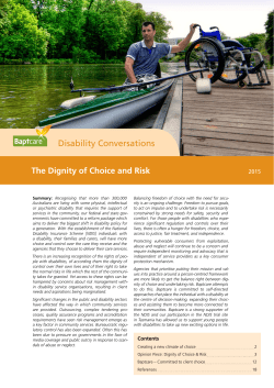 Disability Conversations: The Dignity of Choice and Risk