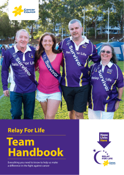 Team Handbook - Relay For Life