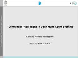 Contextual Regulations in Open MAS - Wiki LES PUC-Rio