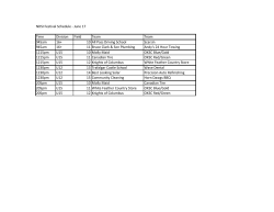NDSI Festival Schedule - June 17 Time Division Field Team Team