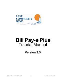 Bill Pay - Lake Community Bank!