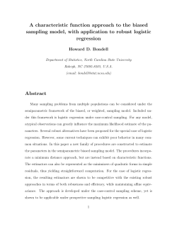 A characteristic function approach to the biased