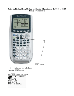 Example for mean, standard deviation, and median