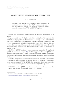 Model theory and the QWEP conjecture