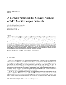 A Formal Framework for Security Analysis of NFC Mobile Coupon