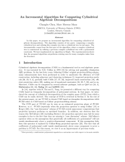 An Incremental Algorithm for Computing Cylindrical Algebraic