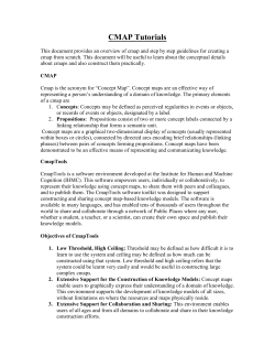 CMAP Tutorials This document provides an overview of cmap and