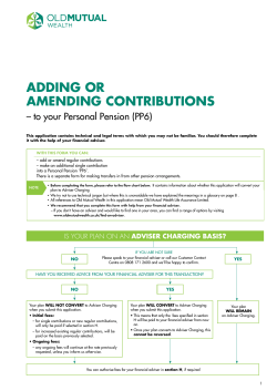 adding a contribution to your single price personal pension