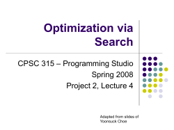 Optimization via Search