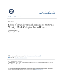 Effects of Same-day Strength Training on Bat Swing Velocity of Male