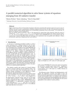 A parallel numerical algorithm to solve linear systems of
