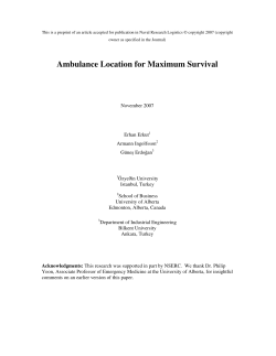 Ambulance Location for Maximum Survival