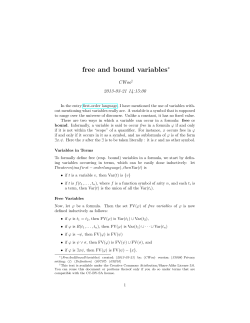 free and bound variables