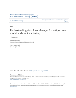 Understanding virtual world usage: A multipurpose model and