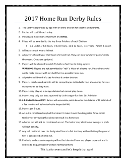 2017 Home Run Derby Rules