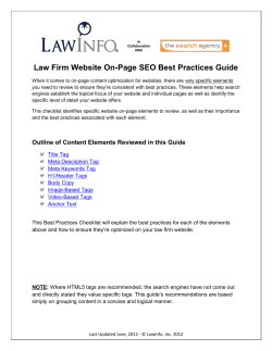 Law Firm Website On-Page SEO Best Practices Guide