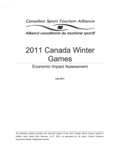 2011 Halifax Canada Winter Games Economic Impact Assessment