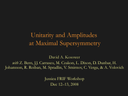 N=4 two-loop amplitudes etc., with some unitarity overview