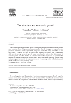 Tax structure and economic growth (PDF Available)
