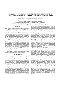 analysis of phone posterior feature space exploiting class