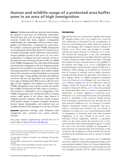Human and wildlife usage of a protected area buffer