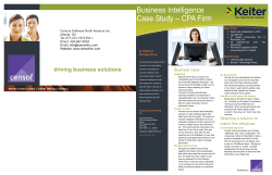 Business Intelligence Case Study – CPA Firm