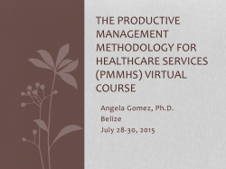 pmmhs - Pan American Health Organization