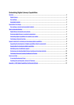 Embedding Digital Literacy Capabilities