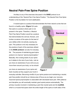 Neutral Pain-Free Spine Position