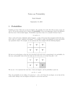 Notes on Probability - UBC Computer Science