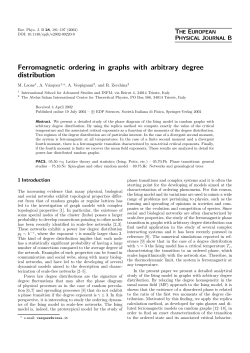 Ferromagnetic ordering in graphs with arbitrary degree distribution