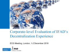 Country Presence at IFAD