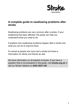 A complete guide to swallowing problems after
